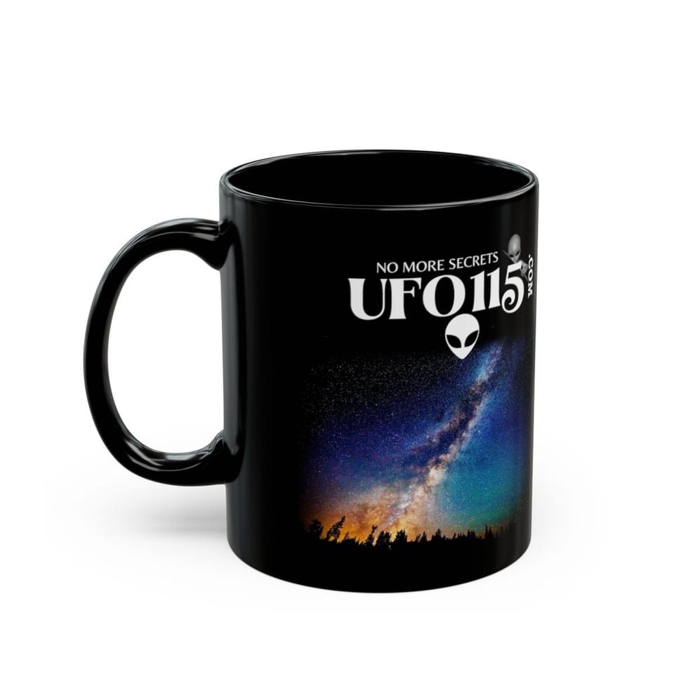 Sky Watcher Rainbow Bridge Mug, left view (Printify product mockup)