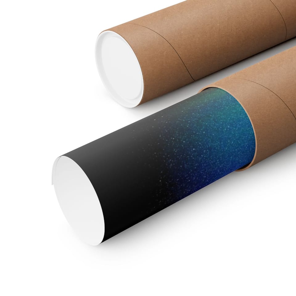 Sky Watcher Rainbow Bridge Poster, close up view (Printify product mockup)