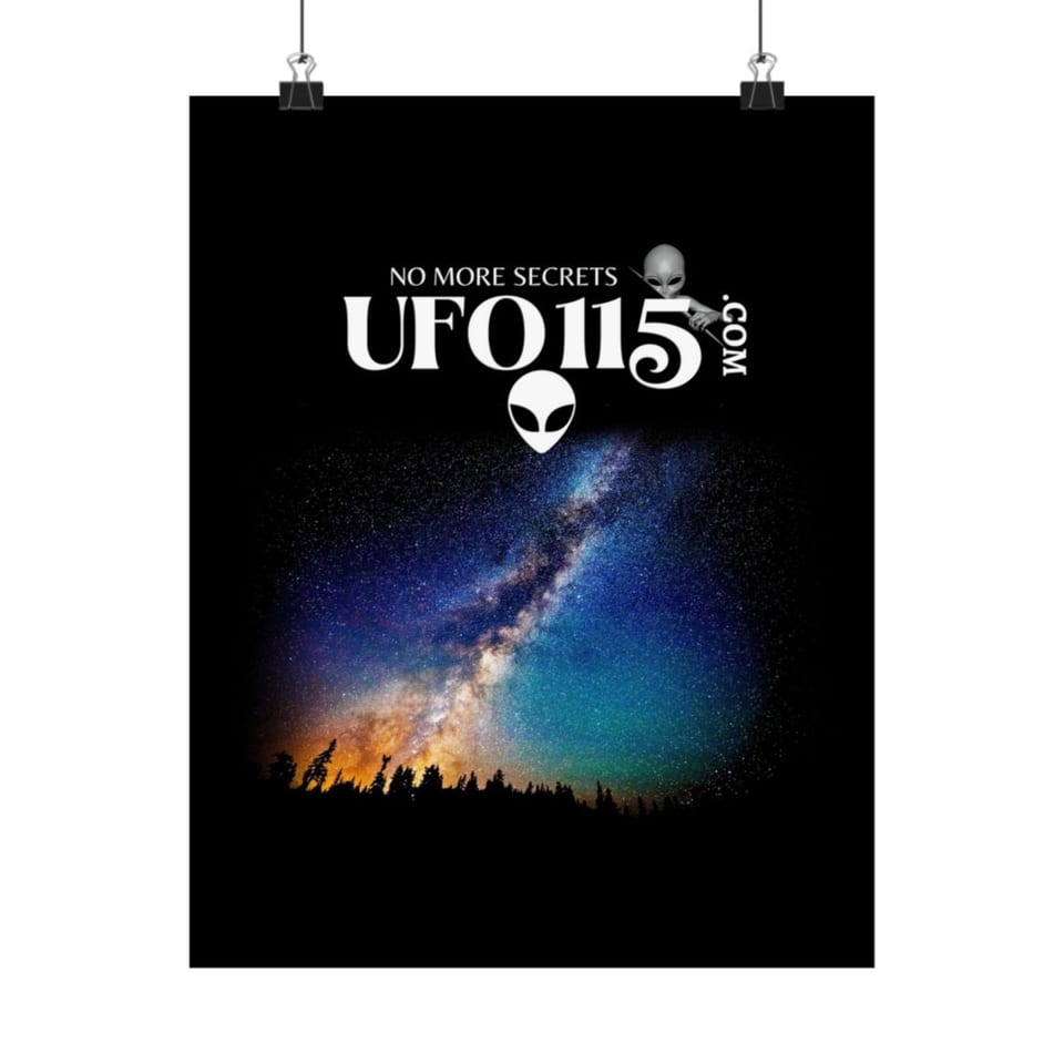Sky Watcher Rainbow Bridge Poster, front view (Printify product mockup)