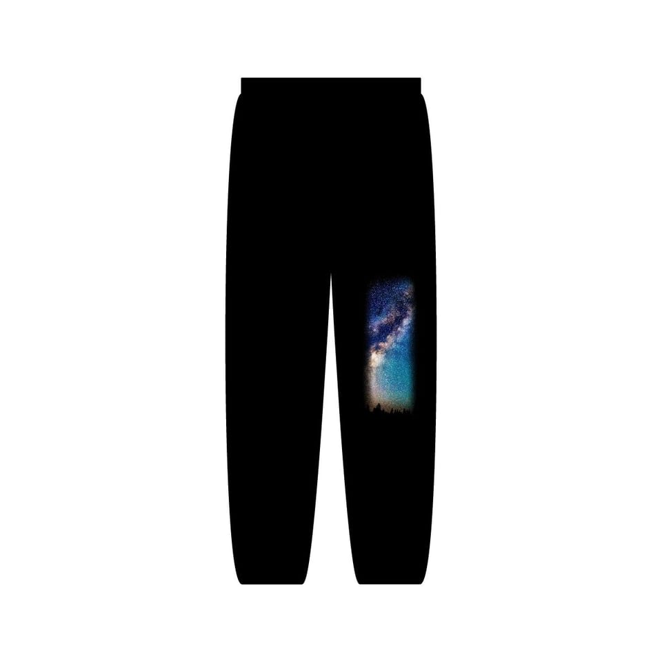 Sky Watcher Rainbow Bridge Sweatpants, back view (Printify product mockup)