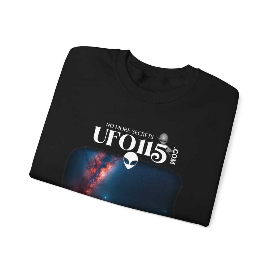 Sky Watcher Ring of Fire Crewneck Sweatshirt, folded view (Printify product mockup)