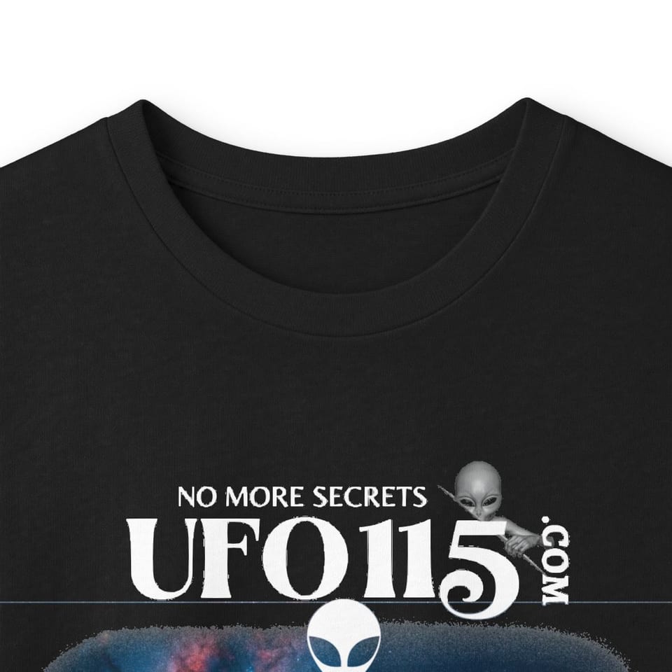 Sky Watcher Ring of Fire Long Sleeve Tee, collar closeup view (Printify product mockup)