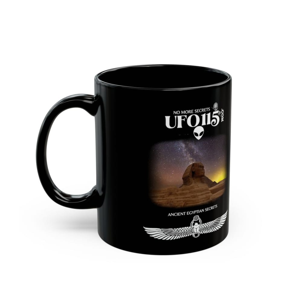 Sphinx and Sky Mug, left view (Printify product mockup)