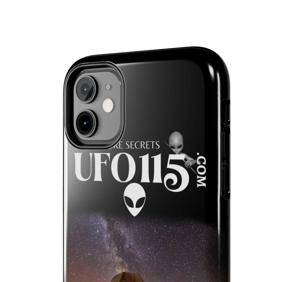 Sphinx and Sky Phone Case, close up view (Printify product mockup)
