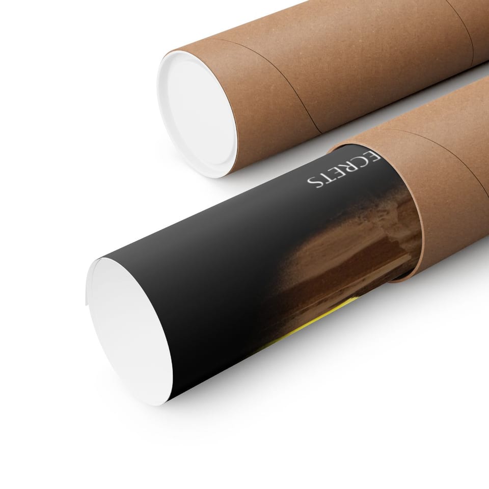 Sphinx and Sky Poster, close up view (Printify product mockup)