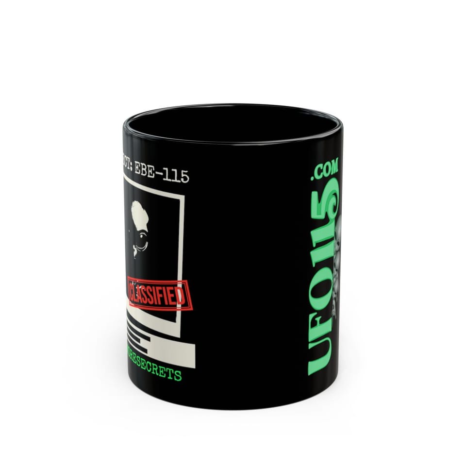 Subject EBE-115 Classified Mug, front view (Printify product mockup)