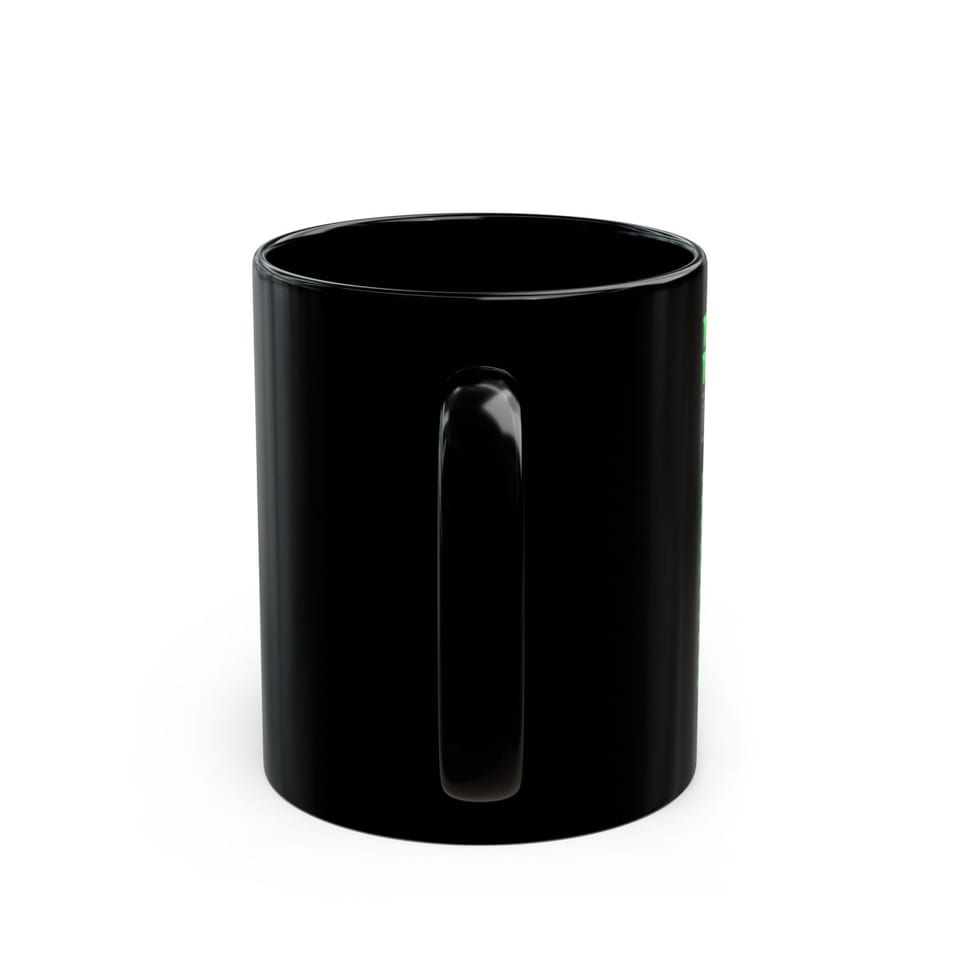 The Disclosure Timeline Mug, back view (Printify product mockup)