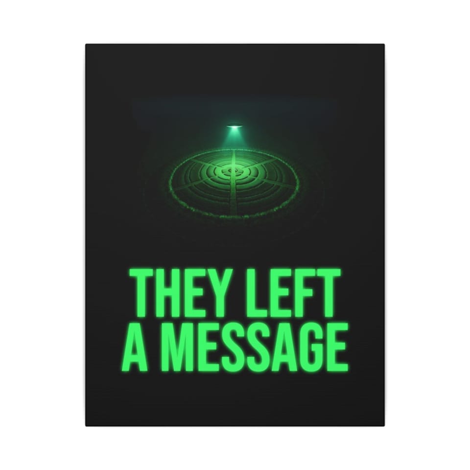 They Left a Message Canvas, front view (Printify product mockup)