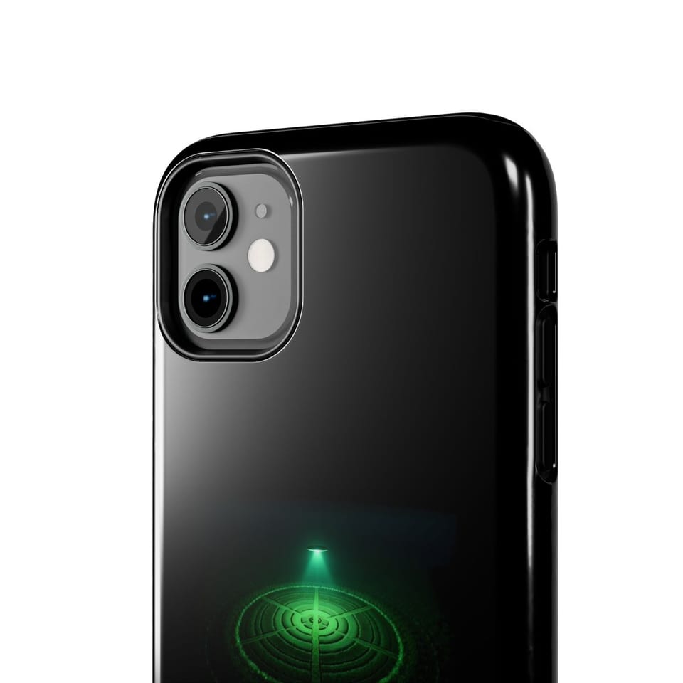 They Left a Message Phone Case, close up view (Printify product mockup)