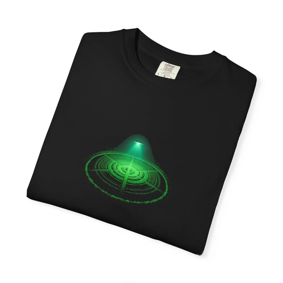 They Left a Message Tee, folded view (Printify product mockup)