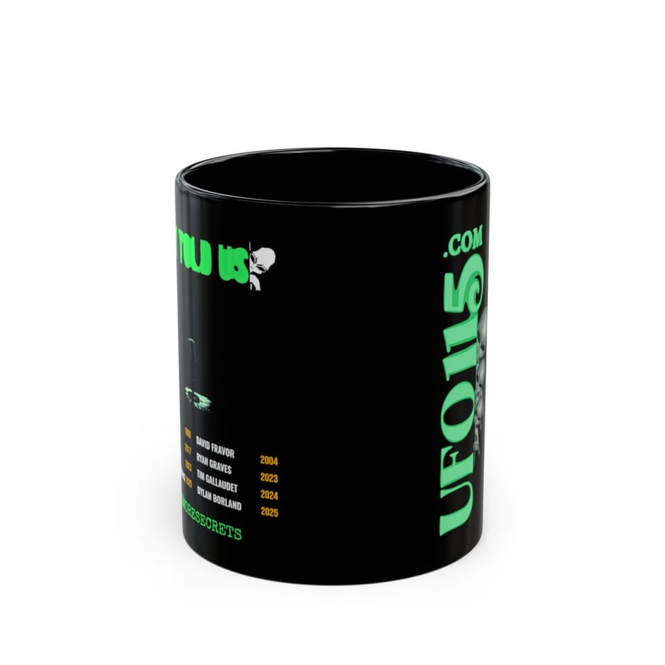 They Told Us Mug, front view (Printify product mockup)