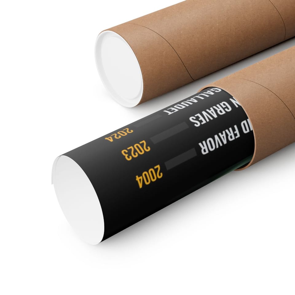 They Told Us Poster, close up view (Printify product mockup)