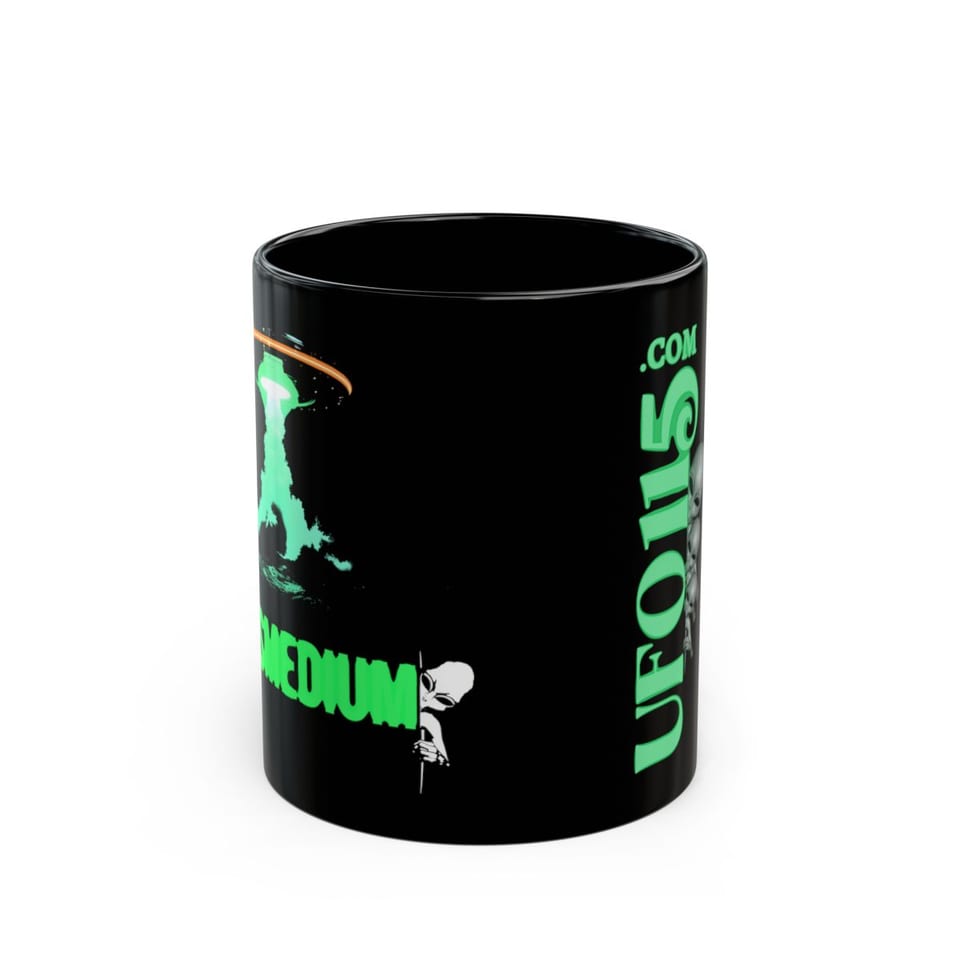 Transmedium Mug, front view (Printify product mockup)