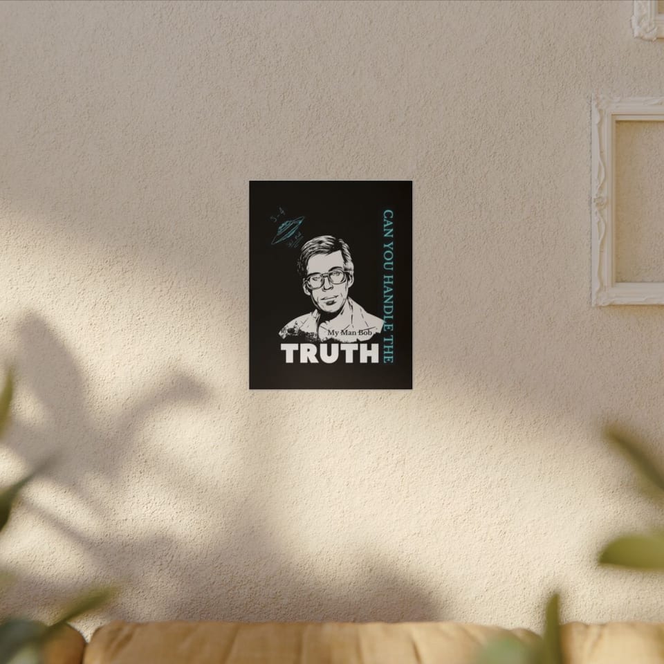 Truth Telling Bob Canvas, context 1 view (Printify product mockup)
