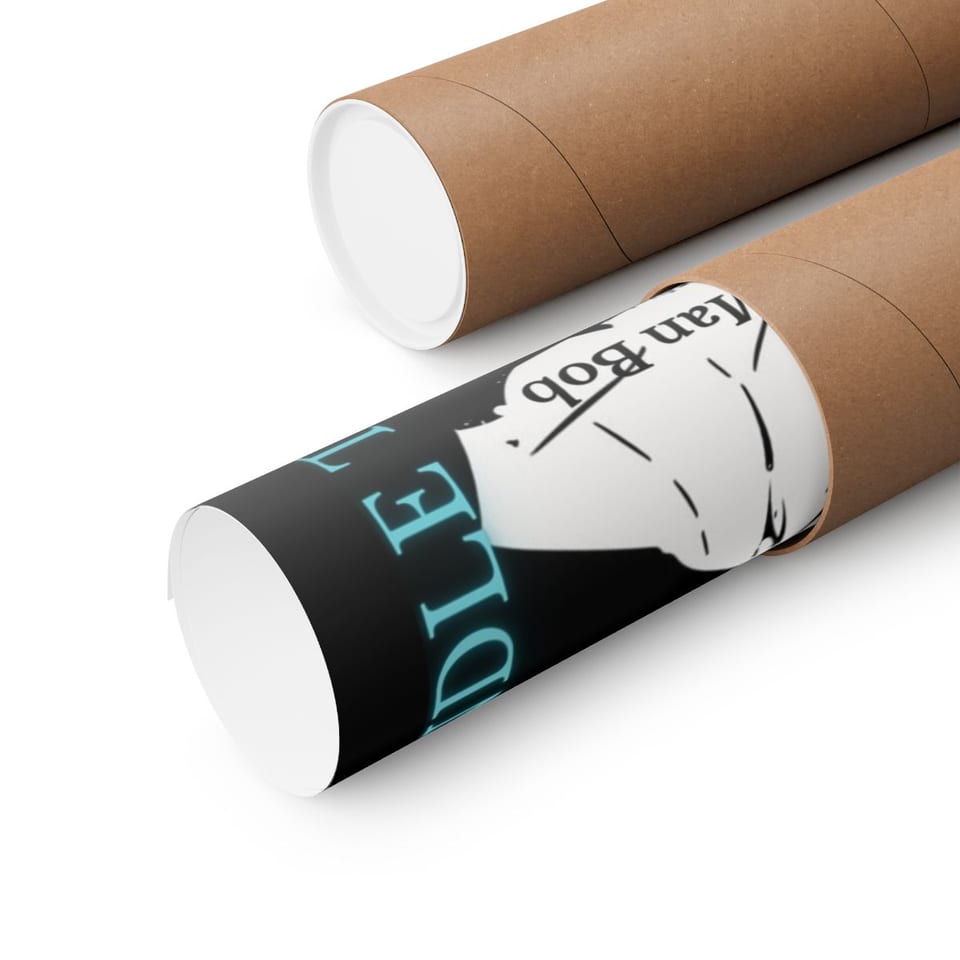 Truth Telling Bob Poster, close up view (Printify product mockup)