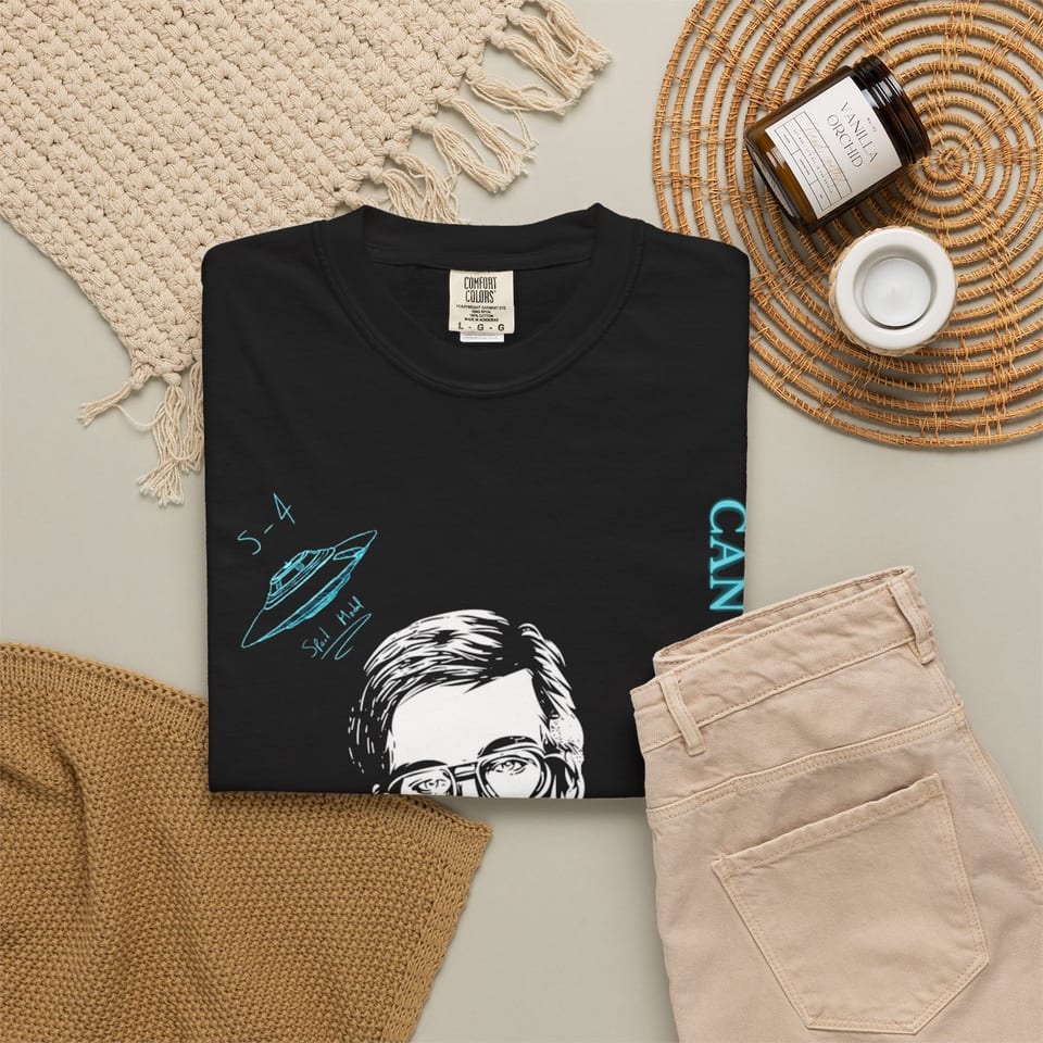 Truth Telling Bob Tee, folded 2 view (Printify product mockup)