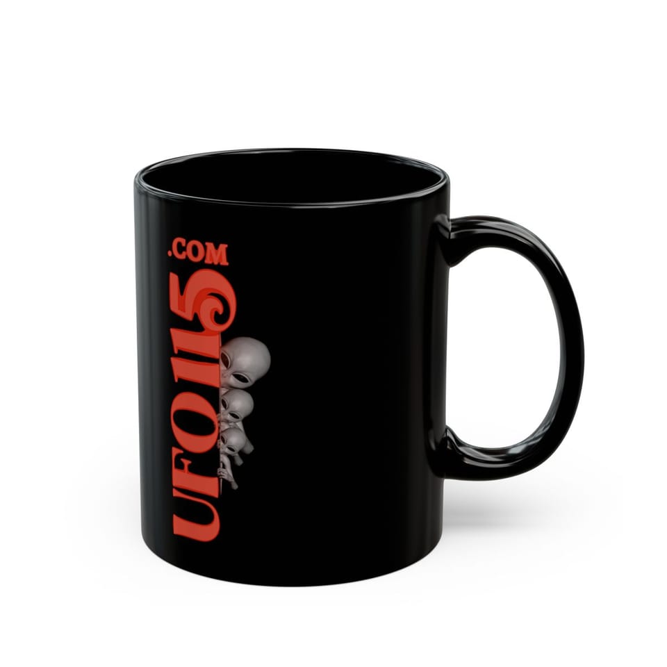 UFO115 Red Angel Mug, right view (Printify product mockup)