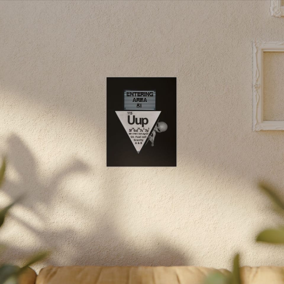 Uup 115 Entering Area 51 Canvas, context 1 view (Printify product mockup)