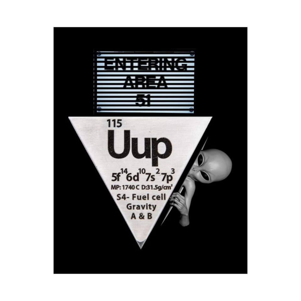Uup 115 Entering Area 51 Poster, front 2 view (Printify product mockup)