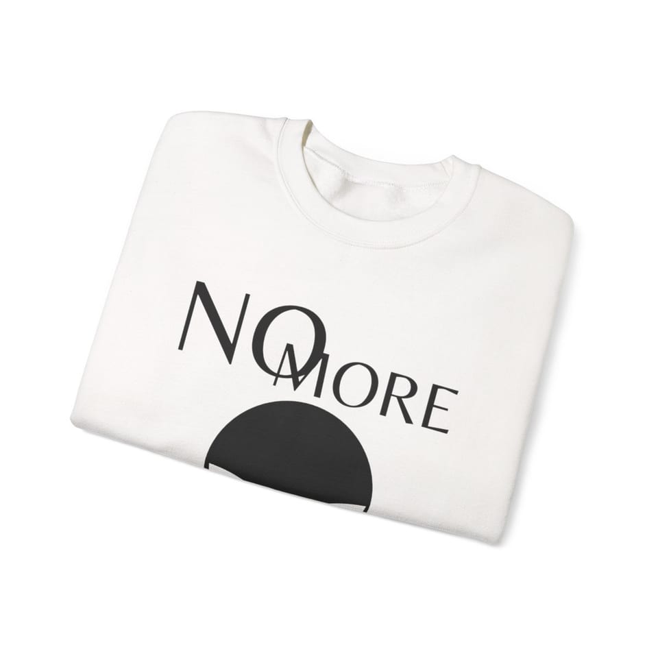 The White Papers My Man Bob Crewneck Sweatshirt, folded view (Printify product mockup)
