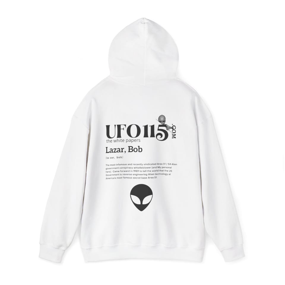 The White Papers My Man Bob Hoodie, back 2 view (Printify product mockup)