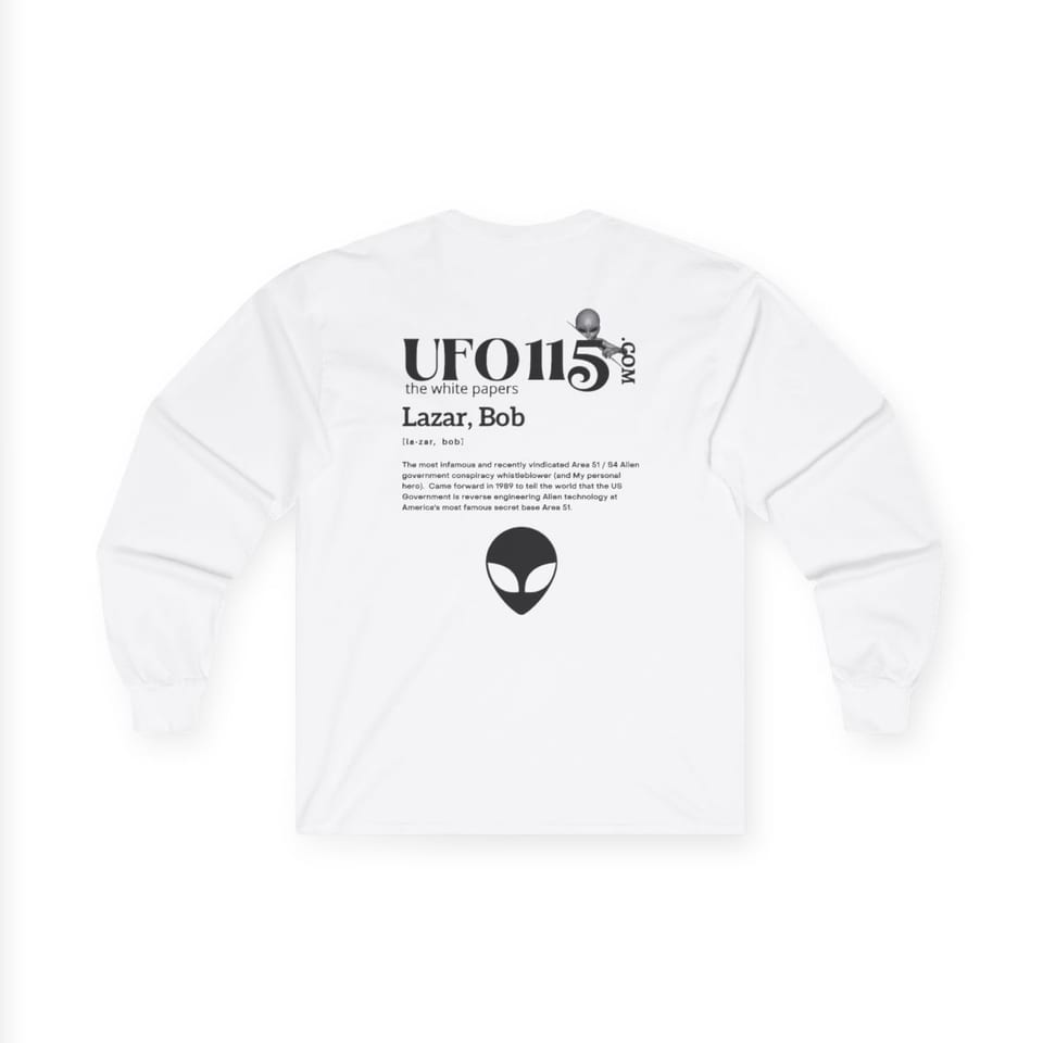 The White Papers My Man Bob Long Sleeve Tee, back view (Printify product mockup)