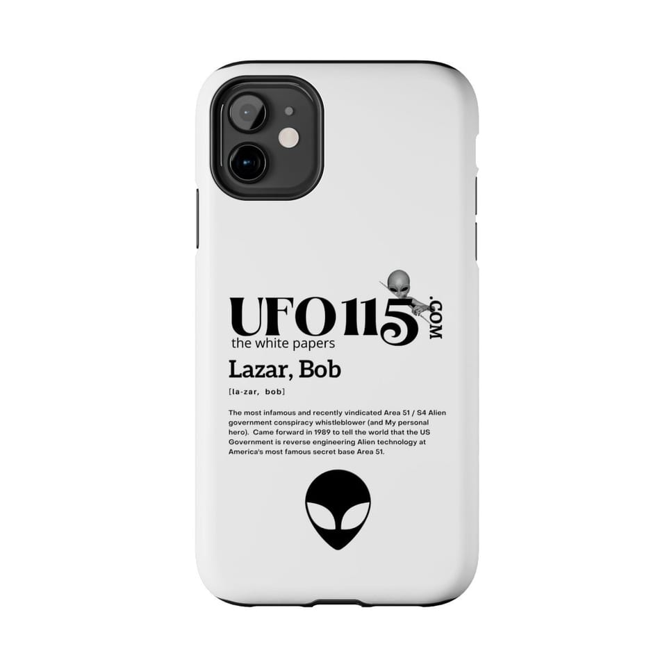 The White Papers My Man Bob Phone Case, front view (Printify product mockup)