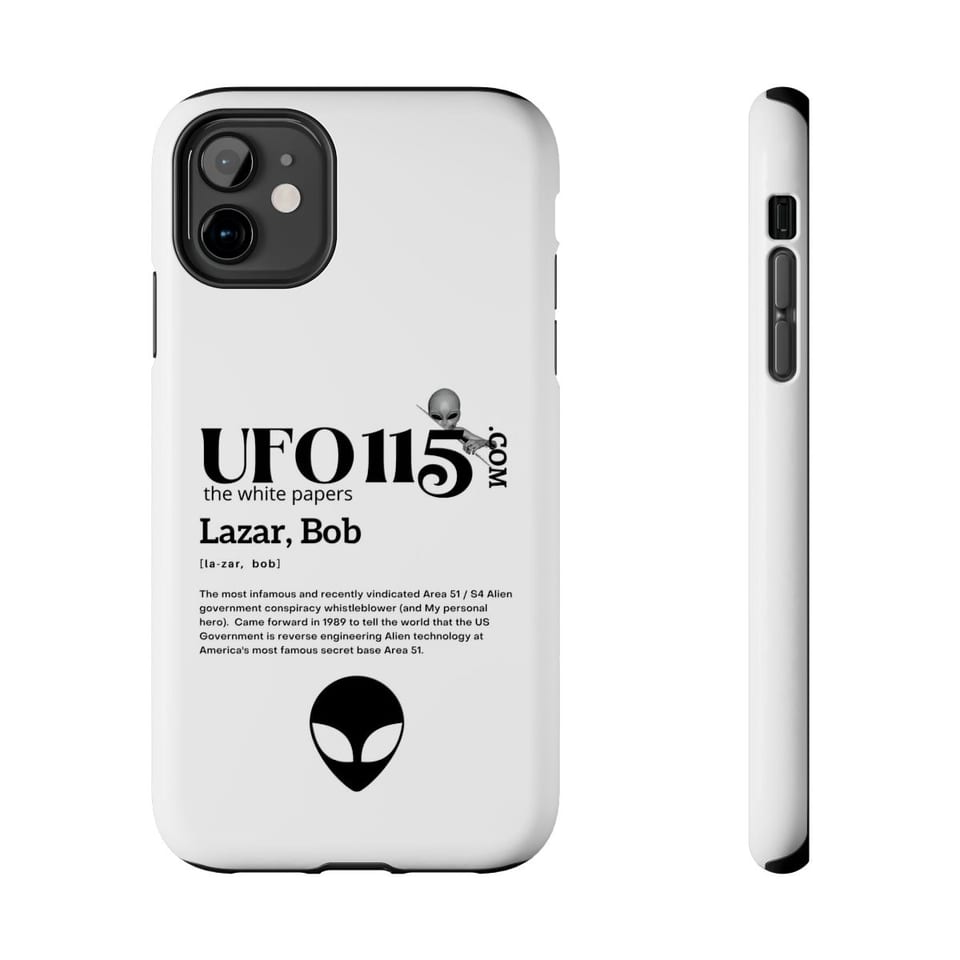The White Papers My Man Bob Phone Case, front and-side view (Printify product mockup)