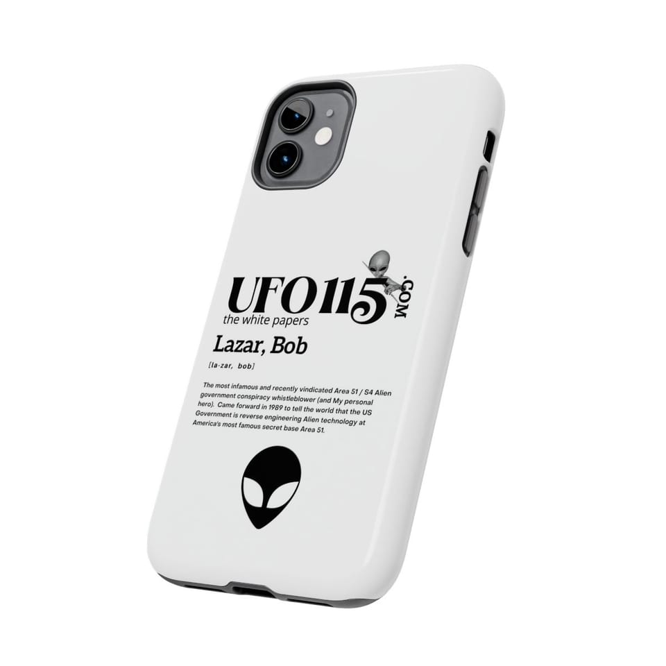 The White Papers My Man Bob Phone Case, side view (Printify product mockup)