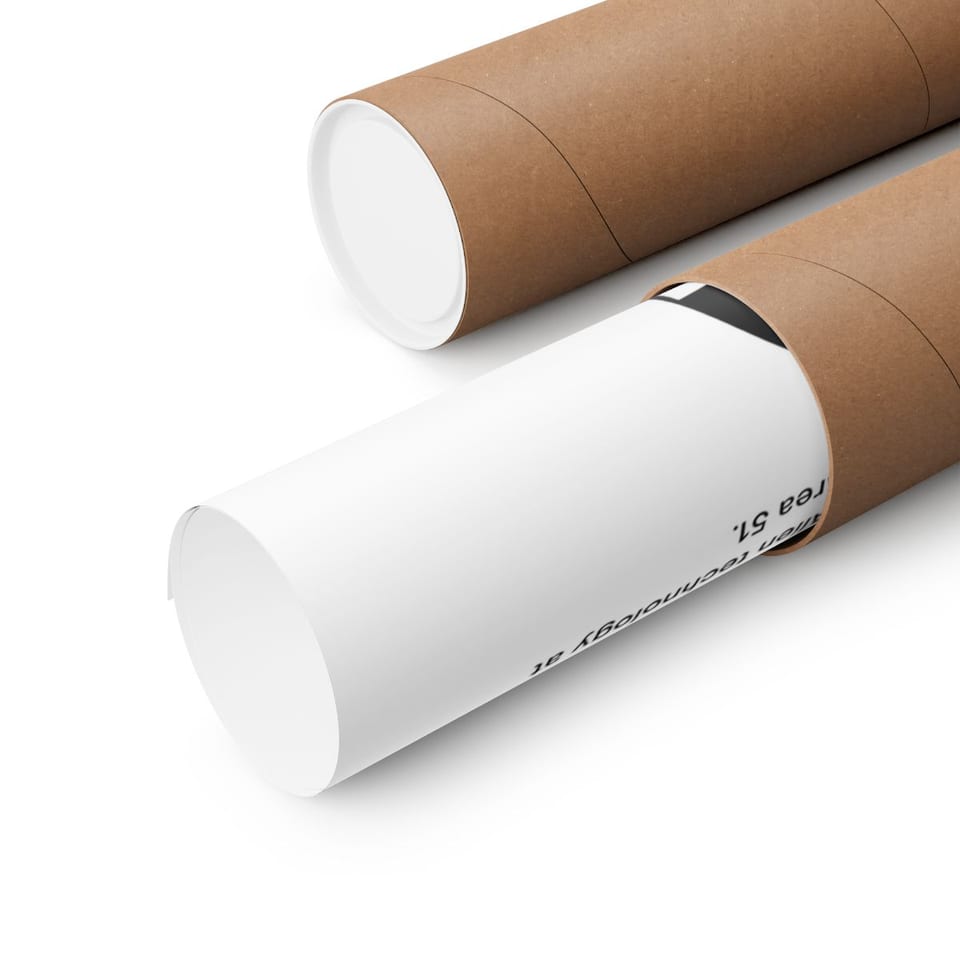 The White Papers My Man Bob Poster, close up view (Printify product mockup)