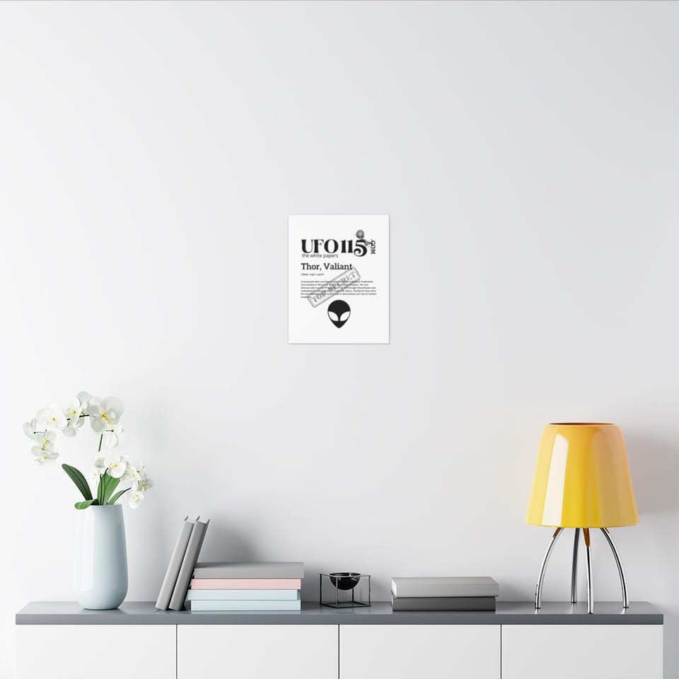 The White Papers Valiant Thor Canvas, context 2 view (Printify product mockup)