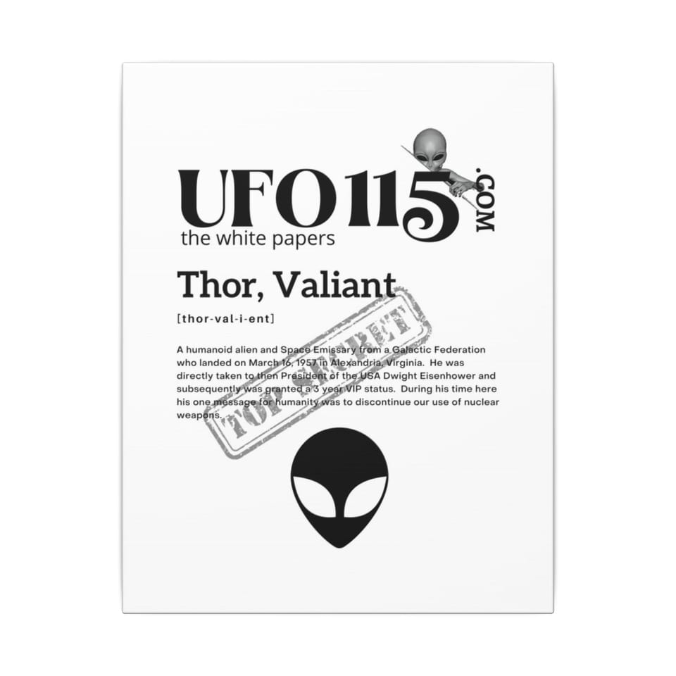 The White Papers Valiant Thor Canvas, front view (Printify product mockup)