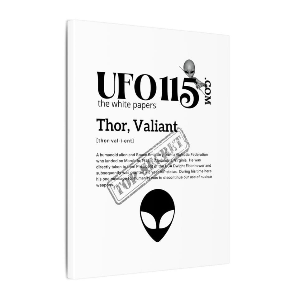 The White Papers Valiant Thor Canvas, side view (Printify product mockup)