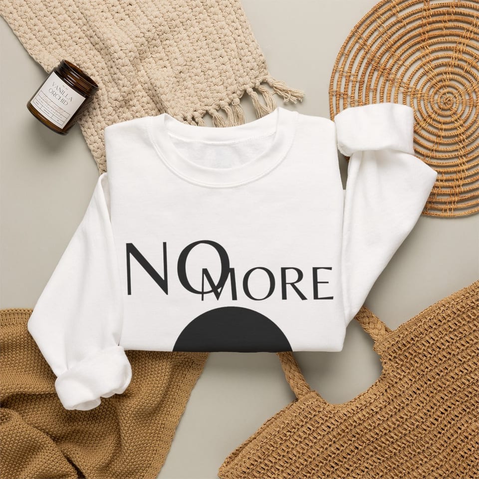 The White Papers Valiant Thor Crewneck Sweatshirt, folded 2 view (Printify product mockup)