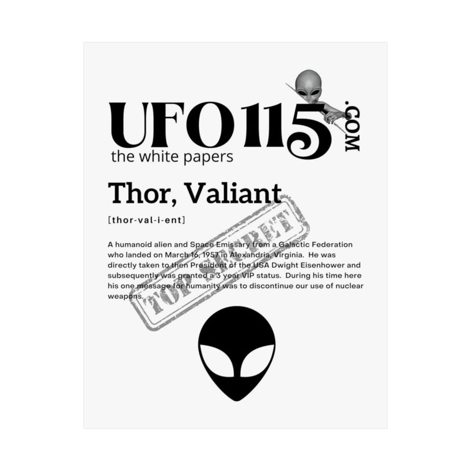 The White Papers Valiant Thor Poster, front 2 view (Printify product mockup)