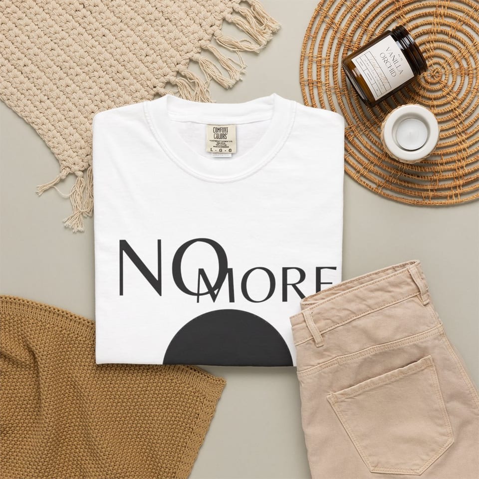 The White Papers Valiant Thor Tee, folded 2 view (Printify product mockup)