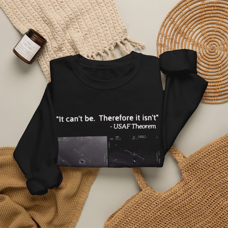 WTF Bad Kids Crewneck Sweatshirt, folded 2 view (Printify product mockup)