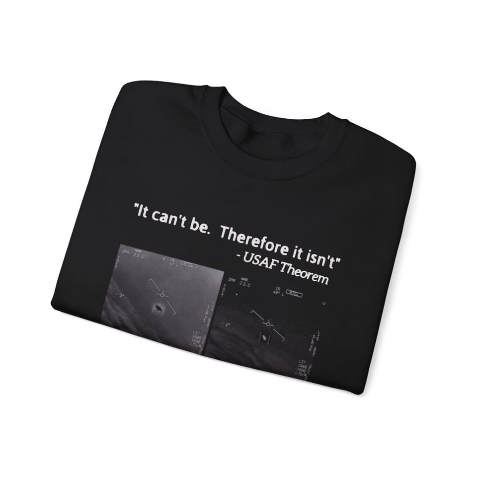 WTF Bad Kids Crewneck Sweatshirt, folded view (Printify product mockup)