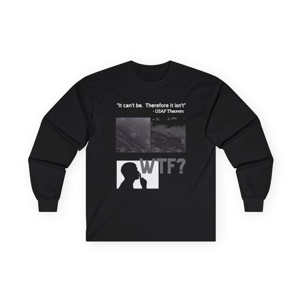 WTF Bad Kids Long Sleeve Tee, front view (Printify product mockup)
