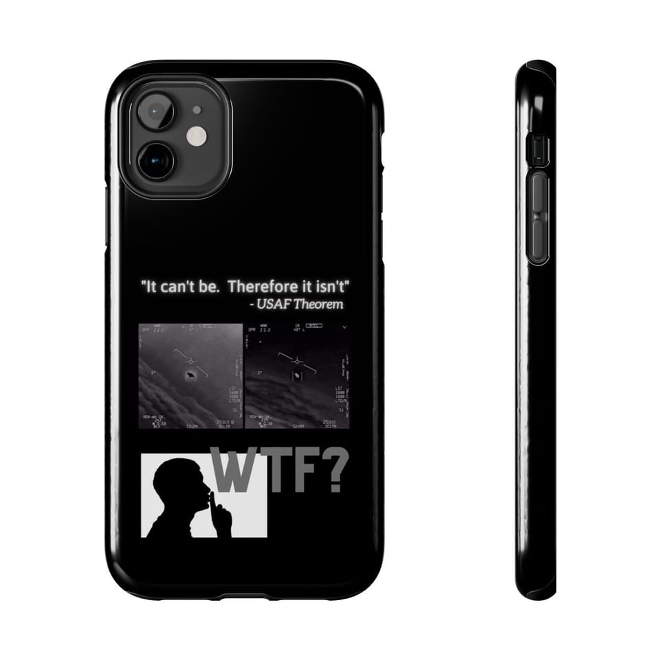 WTF Bad Kids Phone Case, front and-side view (Printify product mockup)
