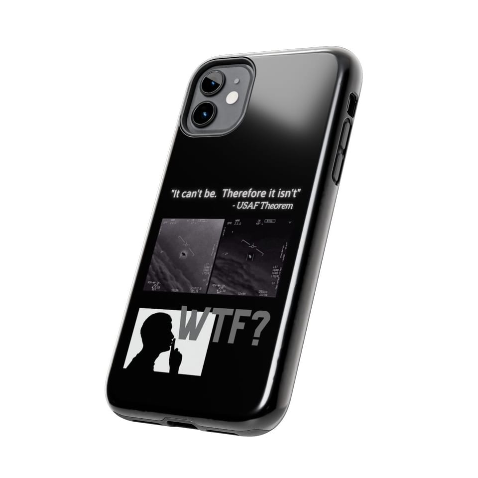 WTF Bad Kids Phone Case, side view (Printify product mockup)