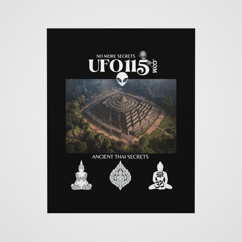 Ancient Thai Secrets Canvas, 360° view at 0° (3D render of the real print)