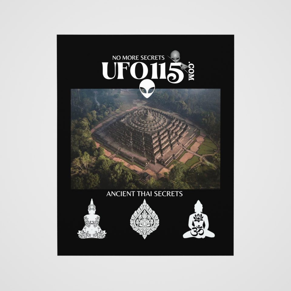 Ancient Thai Secrets Poster, 360° view at 0° (3D render of the real print)