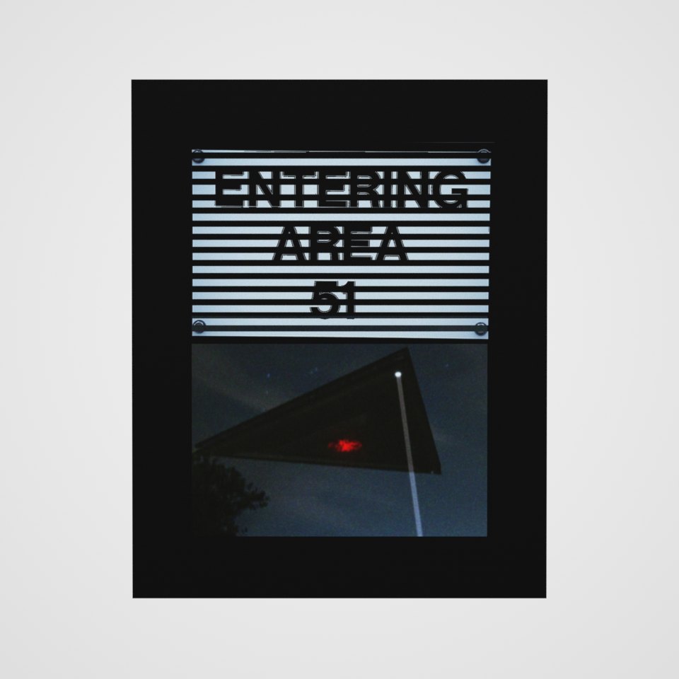 Area 51 Black Triangle Canvas, 360° view at 0° (3D render of the real print)