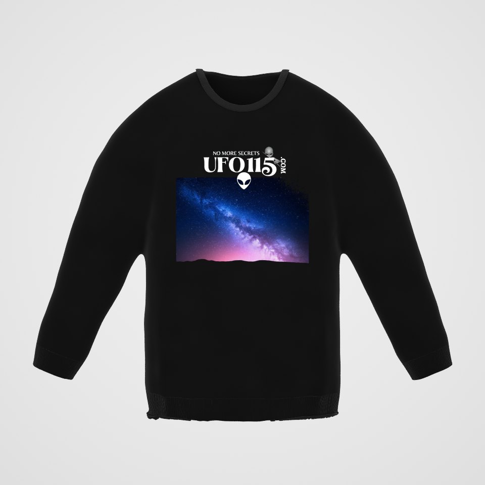 Sky Watcher Pretty in Pink Crewneck Sweatshirt, 360° view at 0° (3D render of the real print)