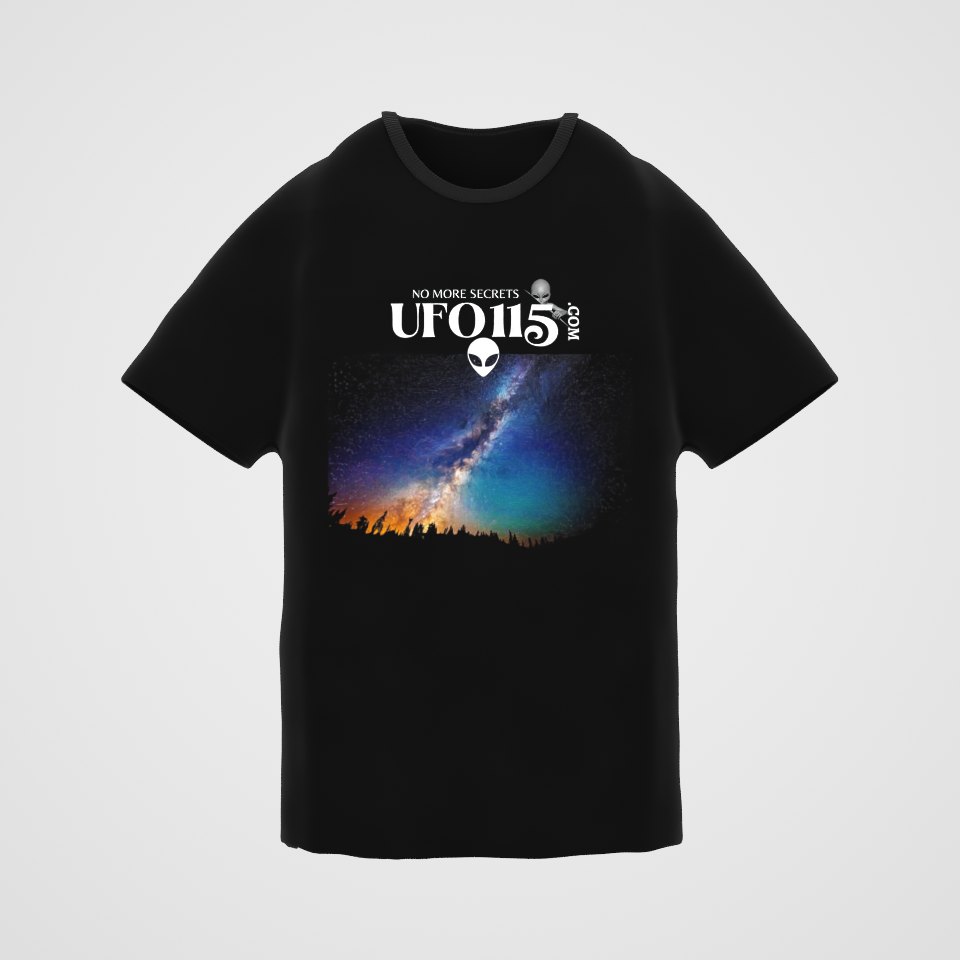 Sky Watcher Rainbow Bridge Tee, 360° view at 0° (3D render of the real print)